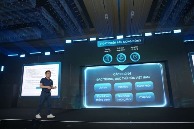 Nguyễn Kim Anh (Giám đốc Sản phẩm VinBigdata) chính thức ra mắt ViGPT - &quot;ChatGPT phiên bản Việt&quot; đầu tiên dành cho người dùng cuối, với ưu thế vượt trội về khả năng cung cấp thông tin đặc thù của Việt Nam