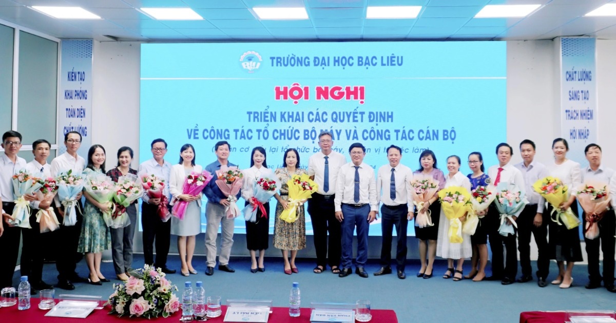 Trường Đại học Bạc Liêu lập mới, đổi tên hàng loạt khoa, phòng
