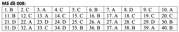 Respuestas del examen de inglés de décimo grado en Hanoi - 1