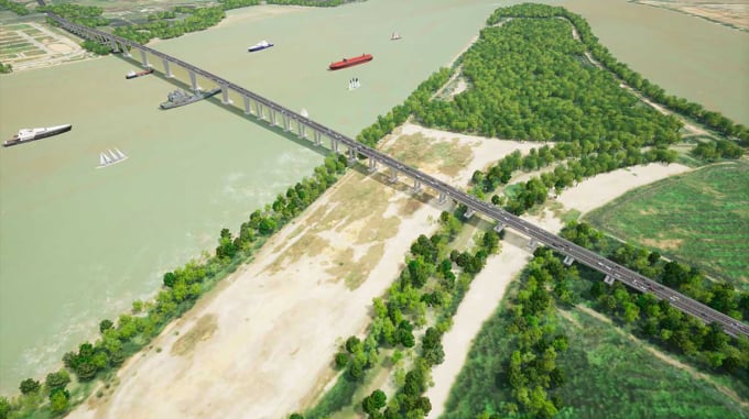 Perspectiva del puente Nhon Trach una vez terminado. Foto: Junta de Gestión del Proyecto My Thuan