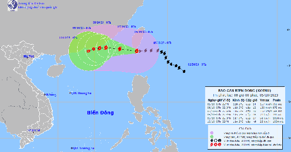 Bão Koinu giật cấp 17 nhưng không ảnh hưởng đến đất liền Việt Nam