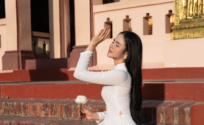 Top 5 Miss Tourism Kieu Truong in unberührter Schönheit im Königspalast von Kambodscha | Frauen