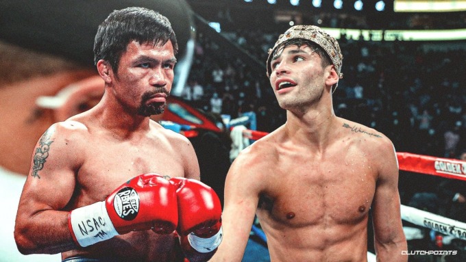 De La Hoya considère combattre Pacquiao comme la deuxième meilleure option pour Garcia (à droite). Photo : Points d'embrayage