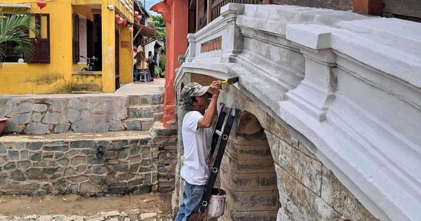 Hoàn thành quét vôi, màu sắc không thay đổi