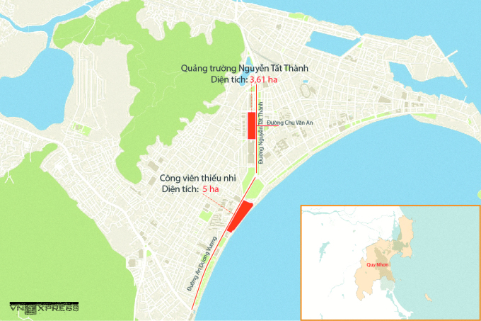 Two areas of Binh Dinh province will plan underground space in Quy Nhon. Graphics: Pham Linh