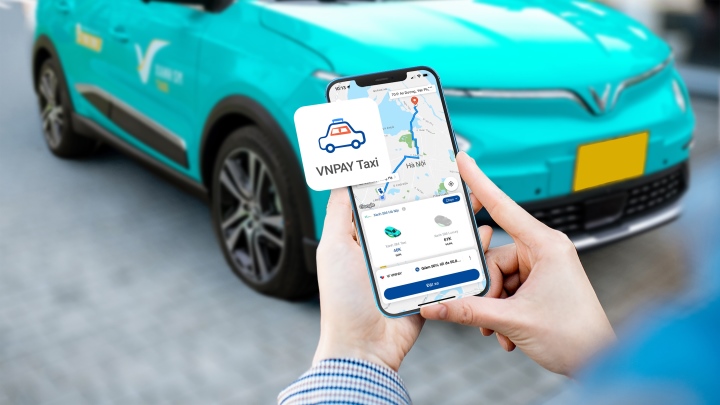 Tính năng VNPAY Taxi hỗ trợ người dùng đặt Taxi Xanh SM trên ví VNPAY, ứng dụng ngân hàng. (Ảnh: VNPAY)