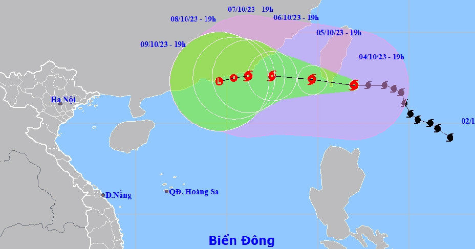 Bão Koinu vẫn giật cấp 17, ít khả năng ảnh hưởng tới đất liền nước ta