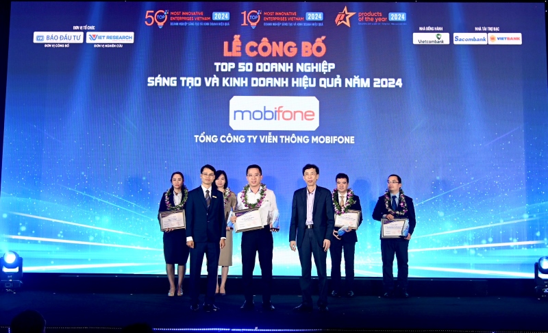 MobiFone nhận 3 giải thưởng, lọt top 10 "Doanh nghiệp Sáng tạo và Kinh doanh hiệu quả"