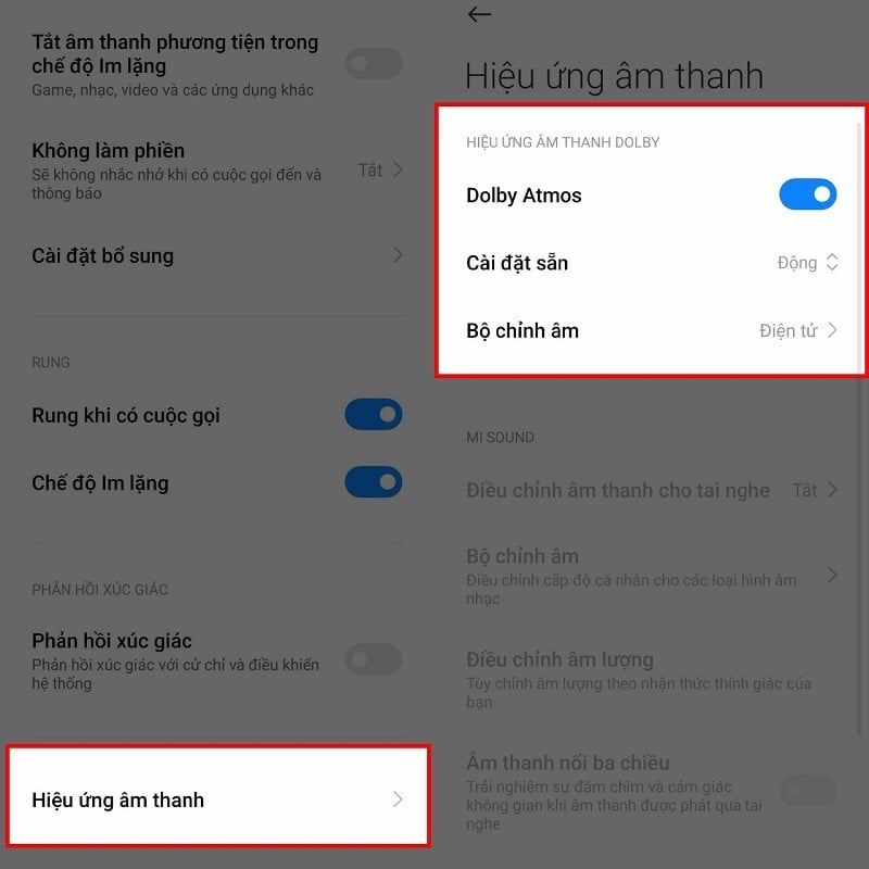 Cách chỉnh âm thanh Dolby Atmos trên Xiaomi cực đơn giản