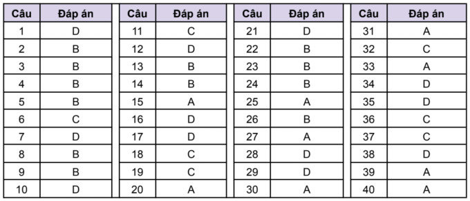 Clave de respuestas para el código de prueba 023. Fuente: HOCMAI