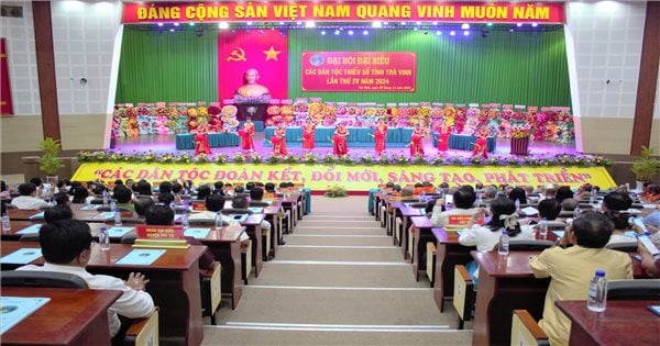 Bộ trưởng, Chủ nhiệm Ủy ban Dân tộc Hầu A Lềnh dự Đại hội Đại biểu các DTTS tỉnh Trà Vinh lần thứ IV, năm 2024