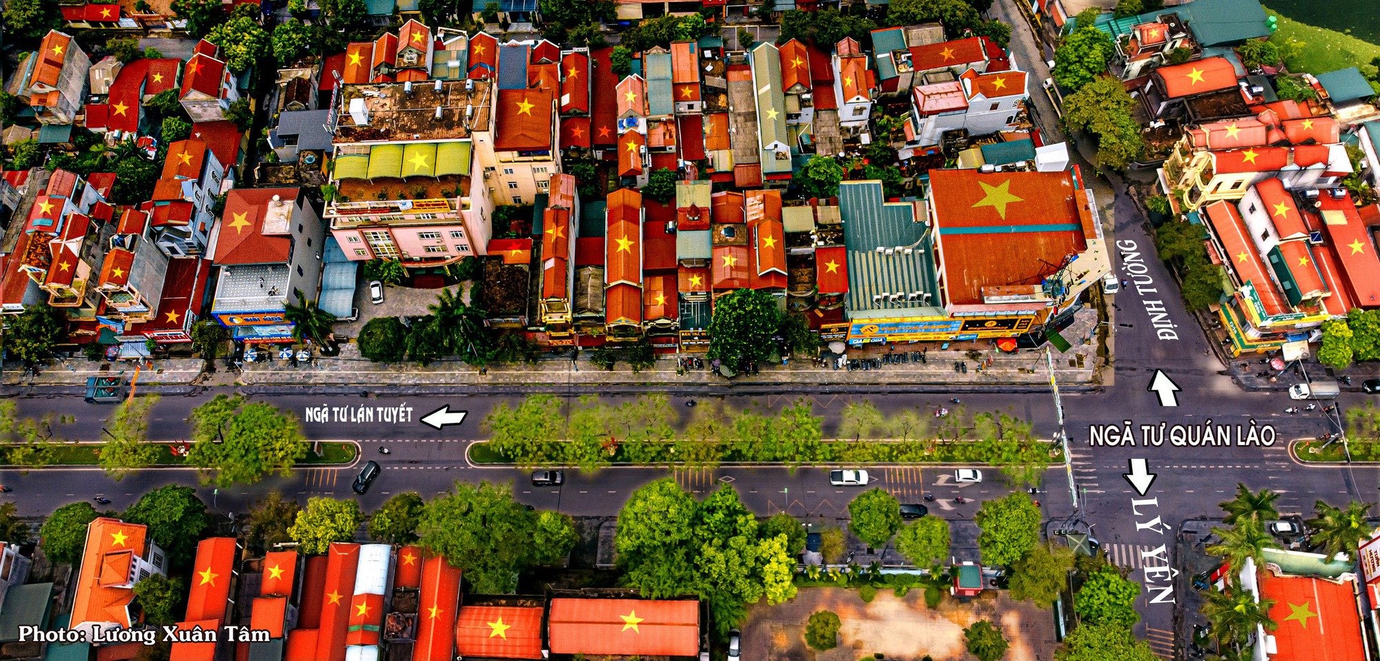 Die Fotoserie der leuchtend roten Nationalflagge auf dem Dach eines Hauses in Thanh Hoa wurde vom Eigentümer gesperrt, warum?