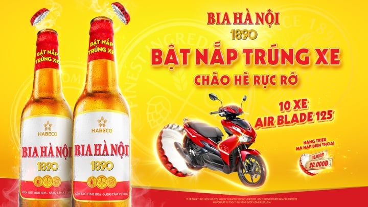 Chào hè rực rỡ, bật nắp Bia Hà Nội 1890 để trúng ngay Air Blade - 1