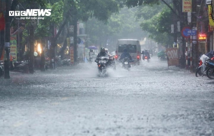 En los próximos 2 días, en el Norte habrá fuertes lluvias, en algunos lugares habrá lluvias muy fuertes. (Ilustración: Quoc Anh)