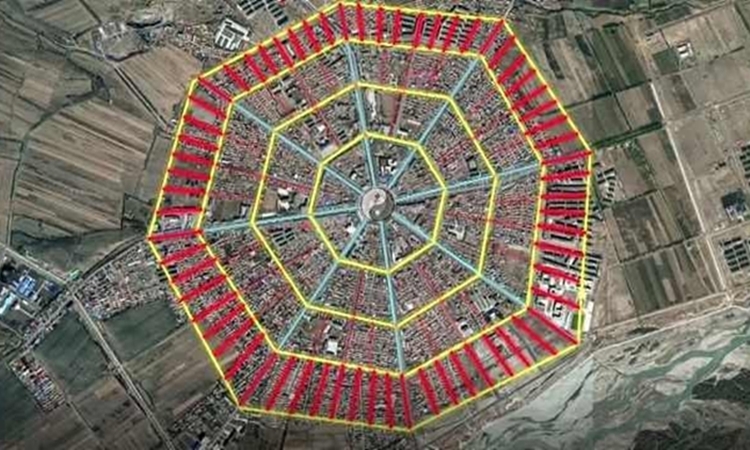 Chinesische Stadt nach den Acht Trigrammen gebaut, um Überschwemmungen zu verhindern