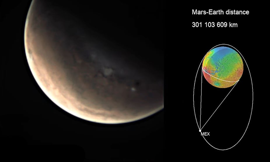 火星からの初のライブストリームの画像