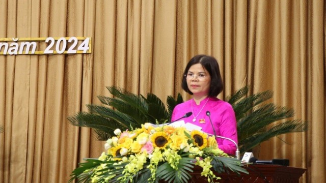 La Sra. Nguyen Huong Giang es la presidenta del Consejo Popular de la provincia de Bac Ninh.