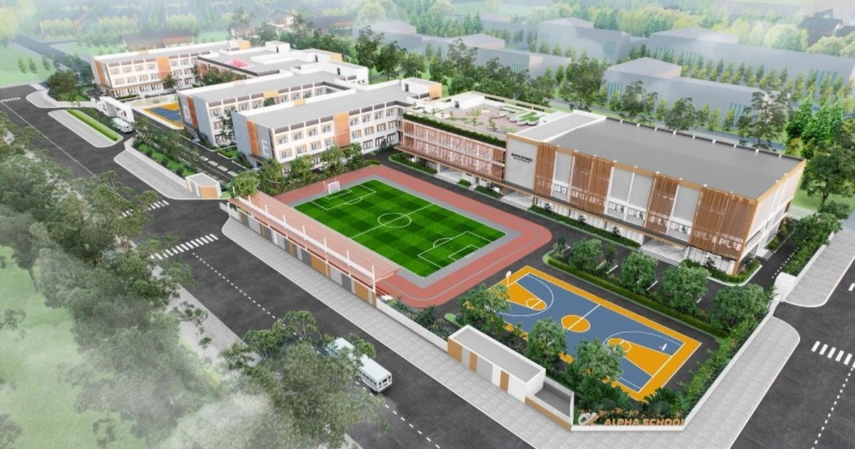 Hai Phong has a new private inter-level school with an area of ​​nearly 22,000m2.