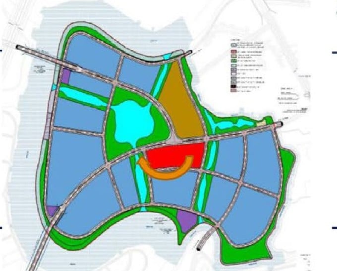 Sơ đồ quy hoạch dự án công viên khoa học công nghệ tại phường Long Phước, TP Thủ Đức. Ảnh: SHTP
