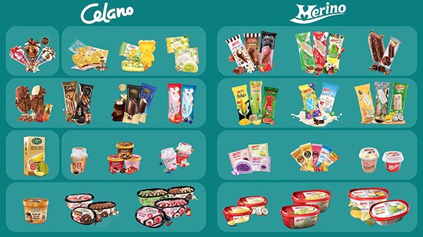 Liste des produits de crème glacée de Kido Foods