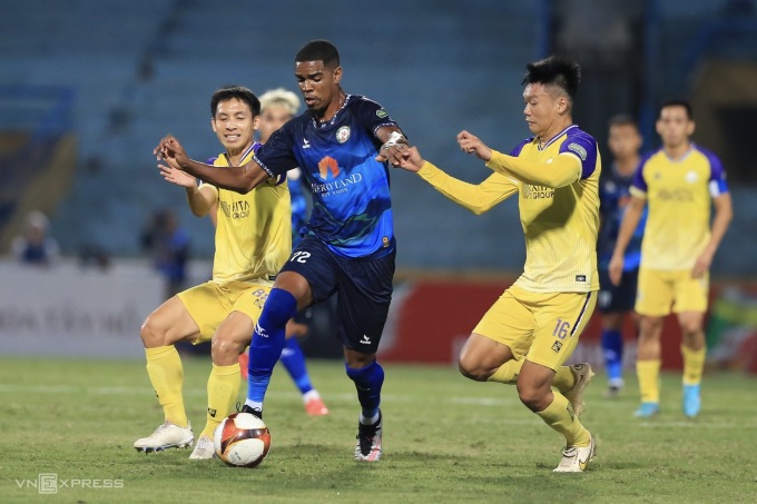 Hà Nội FC thua trận thứ ba tại V-League 2023-2024. Ảnh: Hiếu Lương