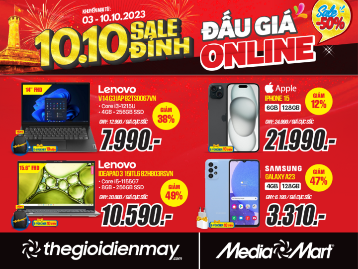 MediaMart super sale 50% off electronics and technology on 10.10 - 4