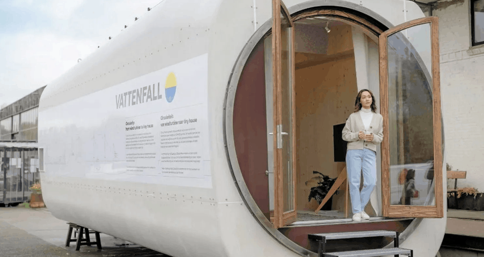 Transforming old wind turbines into 'tiny houses'