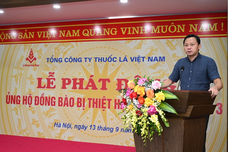 Vinataba បរិច្ចាក 10 ពាន់លានដុងដល់មូលដ្ឋានដើម្បីជំនះផលវិបាកនៃព្យុះលេខ 3