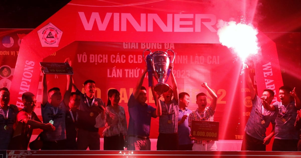 Le FC Luong Son a défendu avec succès le titre de champion du championnat des clubs de football à 7 de la province de Lao Cai