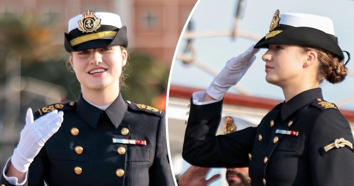 La Princesa Leonor luce radiante durante sus prácticas en la Escuela Naval