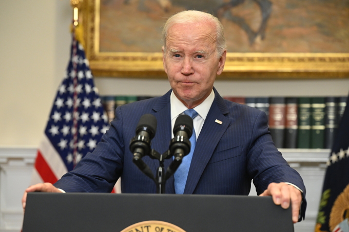 ジョー・バイデン米大統領は5月17日にホワイトハウスで演説した。写真：AFP