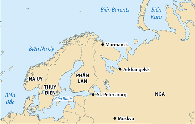 Mar de Noruega y alrededores. Gráfico: Wikimedia
