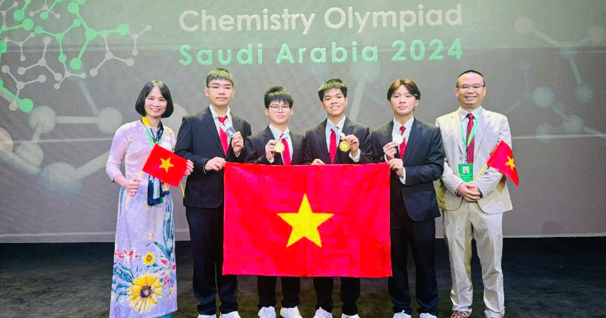 Giành 3 Huy chương Vàng Olympic Hoá học, đoàn Việt Nam đứng thứ 2 thế giới