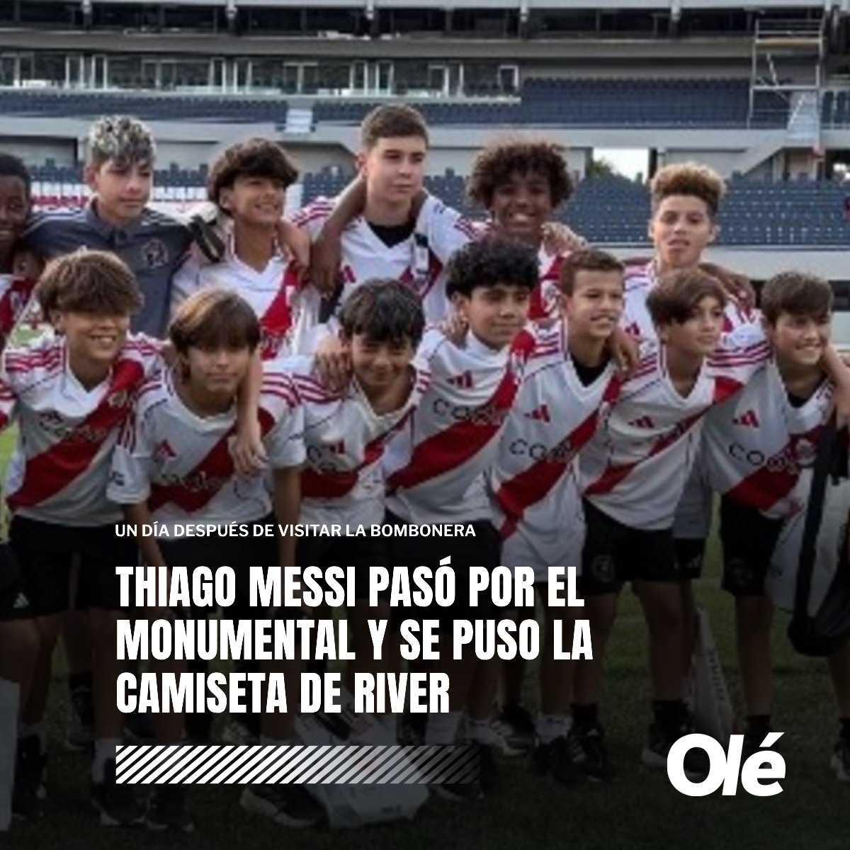 Thiago Messi và đồng đội đi tham quan nhiều CLB ở Argentina