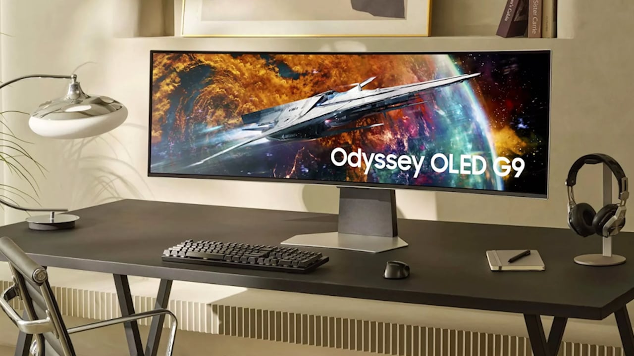 samsung odyssey g9 oled screen picture 1