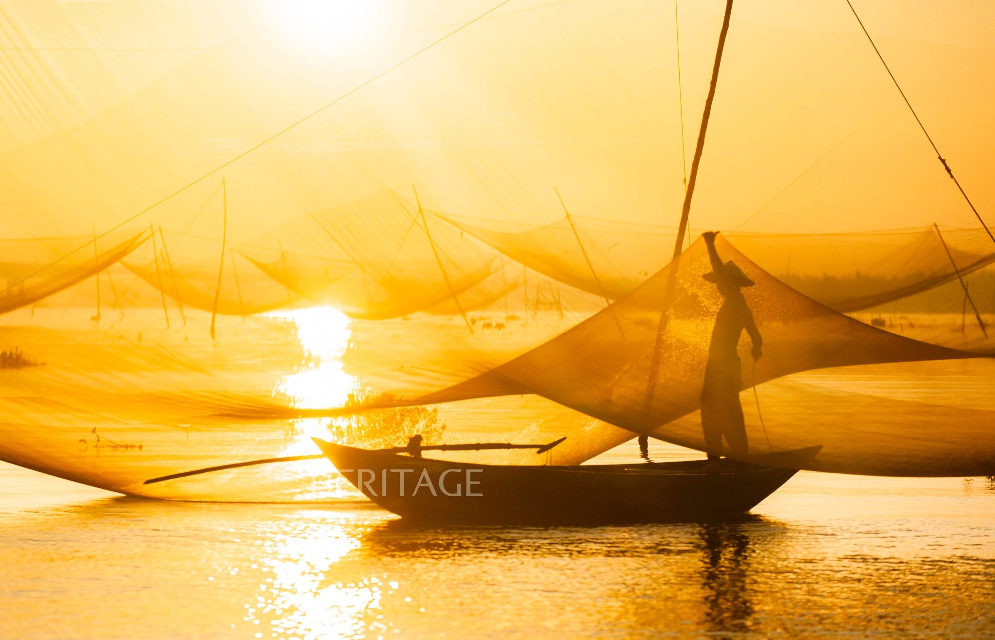 Der sanfte Thu Bon-Fluss in Quang Nam