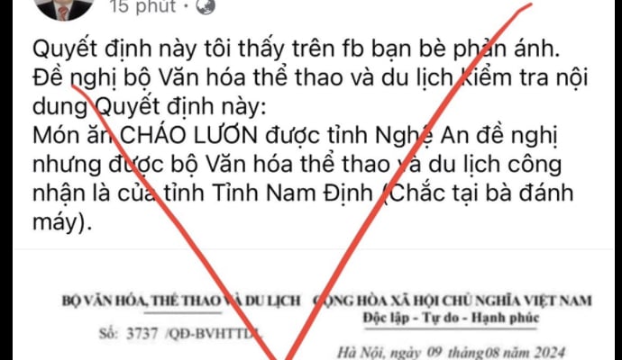 Bộ VHTTDL đề nghị xử lý thông tin xuyên tạc, sai sự thật