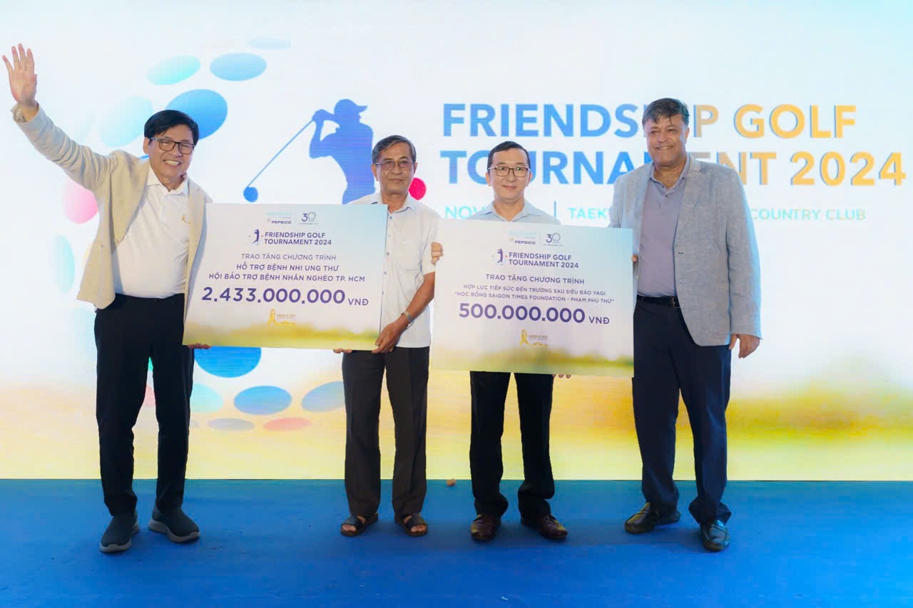 Suntory PepsiCo Vietnam Friendship Golf Tournament 2024 raises nearly 3 billion VND