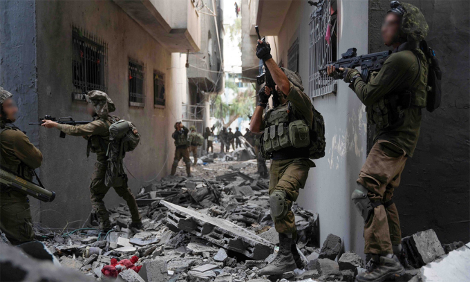 Israelische Soldaten im Gazastreifen am 29. November. Foto: IDF