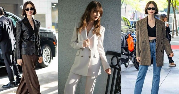 Lily Collins gợi ý những cách mặc áo blazer nổi bật cho tuổi U40