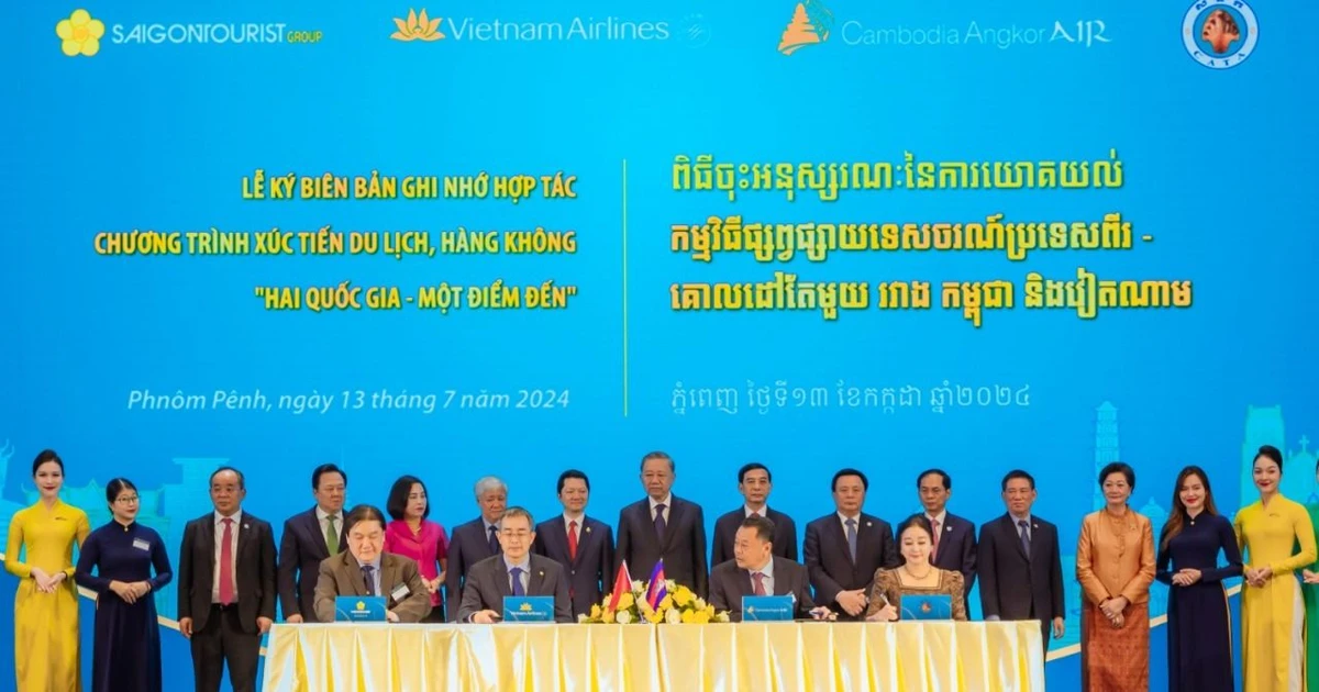 Le groupe Saigontourist et Vietnam Airlines promeuvent le tourisme au Cambodge lors de la visite du président To Lam