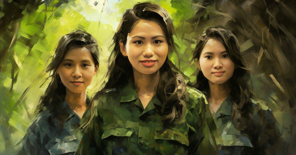 Portrait of 10 female youth volunteers at Dong Loc T-junction from an AI perspective