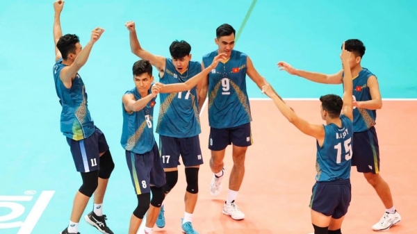 Vietnam men's volleyball team ranked 4th in Asia after losing to Korea