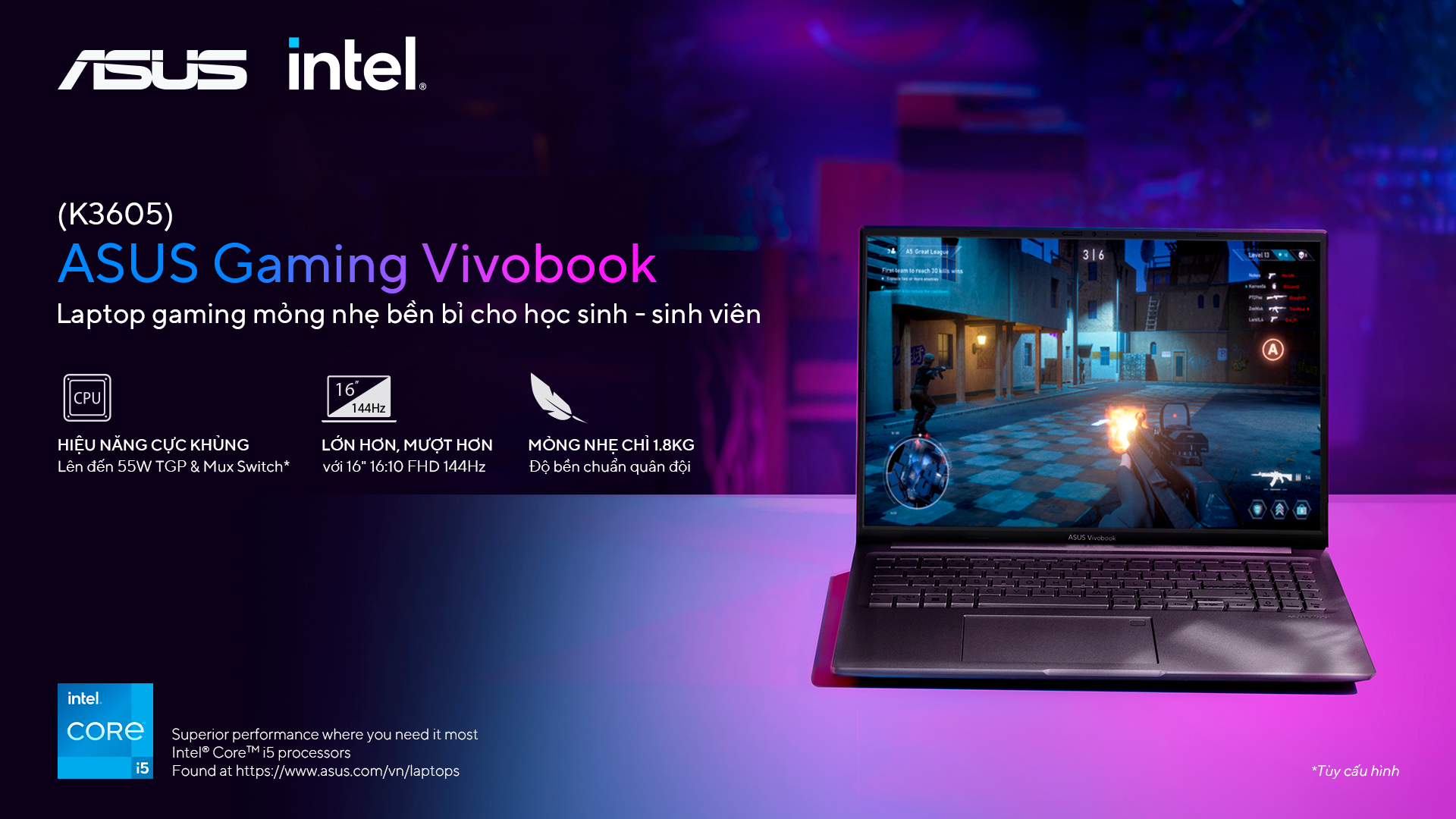 ASUS Vivobook Gaming K3605, một chiếc laptop gaming mỏng nhẹ dành cho học sinh-sinh viên- Ảnh 5.