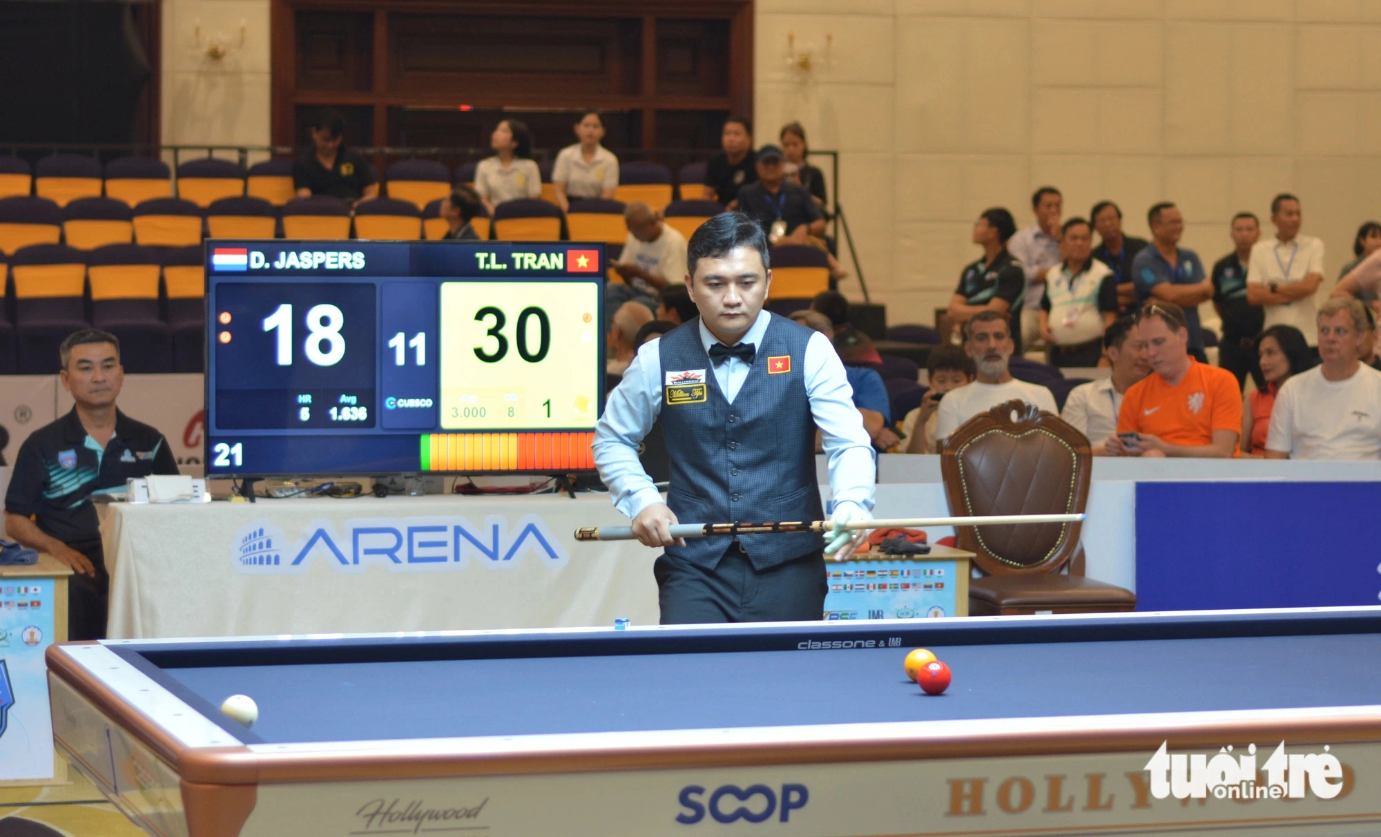 Đánh bại tay cơ số 1 thế giới Dick Jaspers, Trần Thanh Lực vào chung kết billiards carom 3 băng