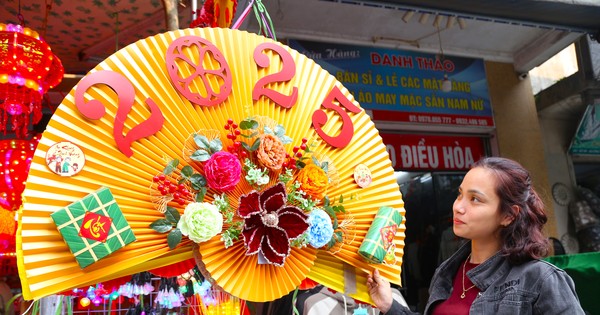 La primavera llega radiante a la calle más grande que vende decoraciones para el Tet en Nghe An