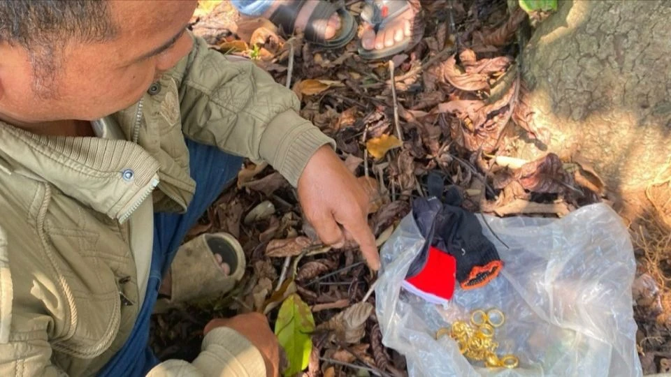 Robó más de 5 taels de oro y los escondió en el patio trasero.