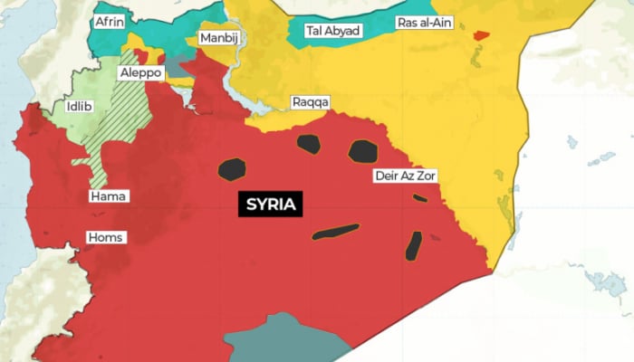 Bản đồ nội chiến 'chia năm xẻ bảy' ở Syria