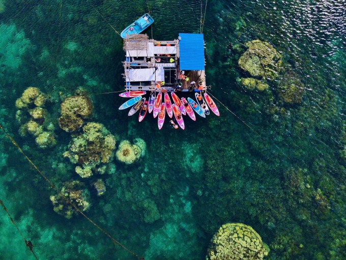 Spot de plongée sous-marine et de SUP à Bai Can, Phu Quy, photo prise en 2023. Photo : Huynh Ka