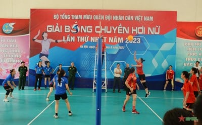 Khai mạc Giải bóng chuyền hơi nữ Bộ Tổng Tham mưu 2023